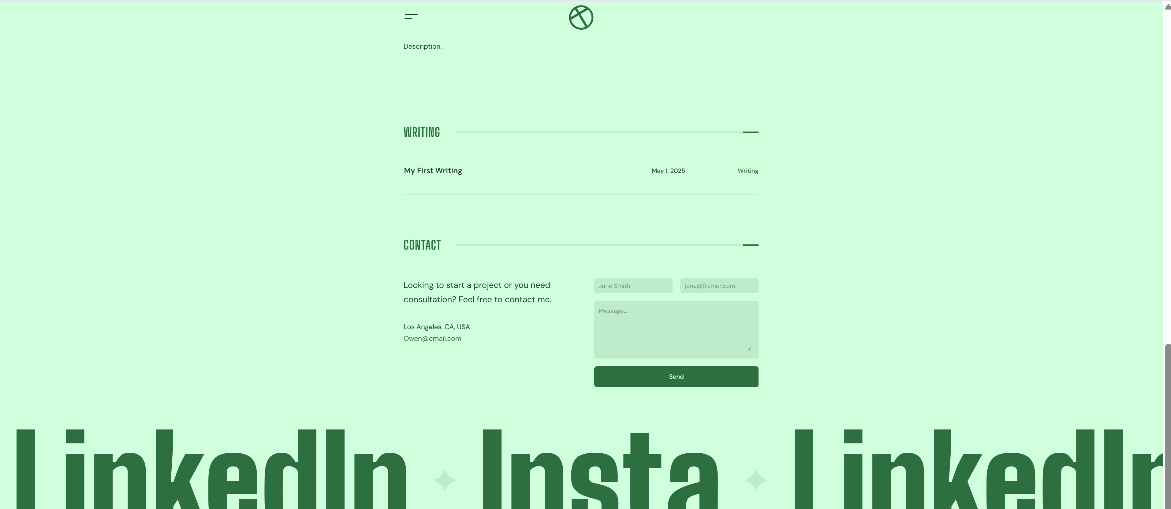 Owen Tindall Portfolio Website screenshot 2